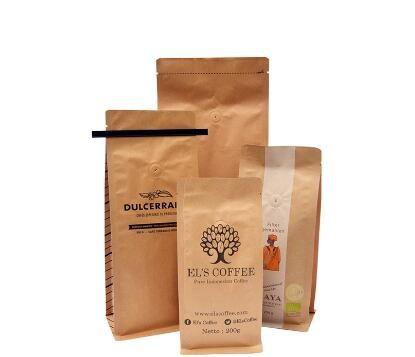 Professional Manufacturer Promotional Bag Stand Up Pouch Kraft  Zipper Paper for Coffee Bean Packing