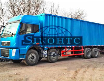 8 X 4 Heavy Duty Cargo Box Truck , 30 - 40 Ton Closed Van Truck 340hp / 380hp Power