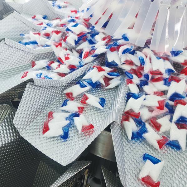High Speed Automatic Dishwasher Detergent Tablets Pods Pouch Packing Machine Dishwasher Powder Gel Pods Bag Packing Machine
