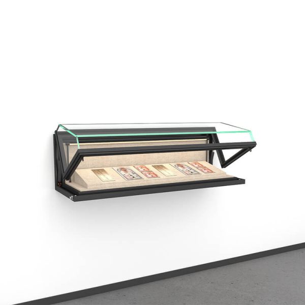 Custom Hanging Wall Mounted Display Cabinet Modern Style Powder Coating Finish