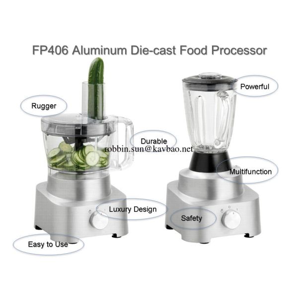 1000W FP406 Aluminum Diecast Food Processor