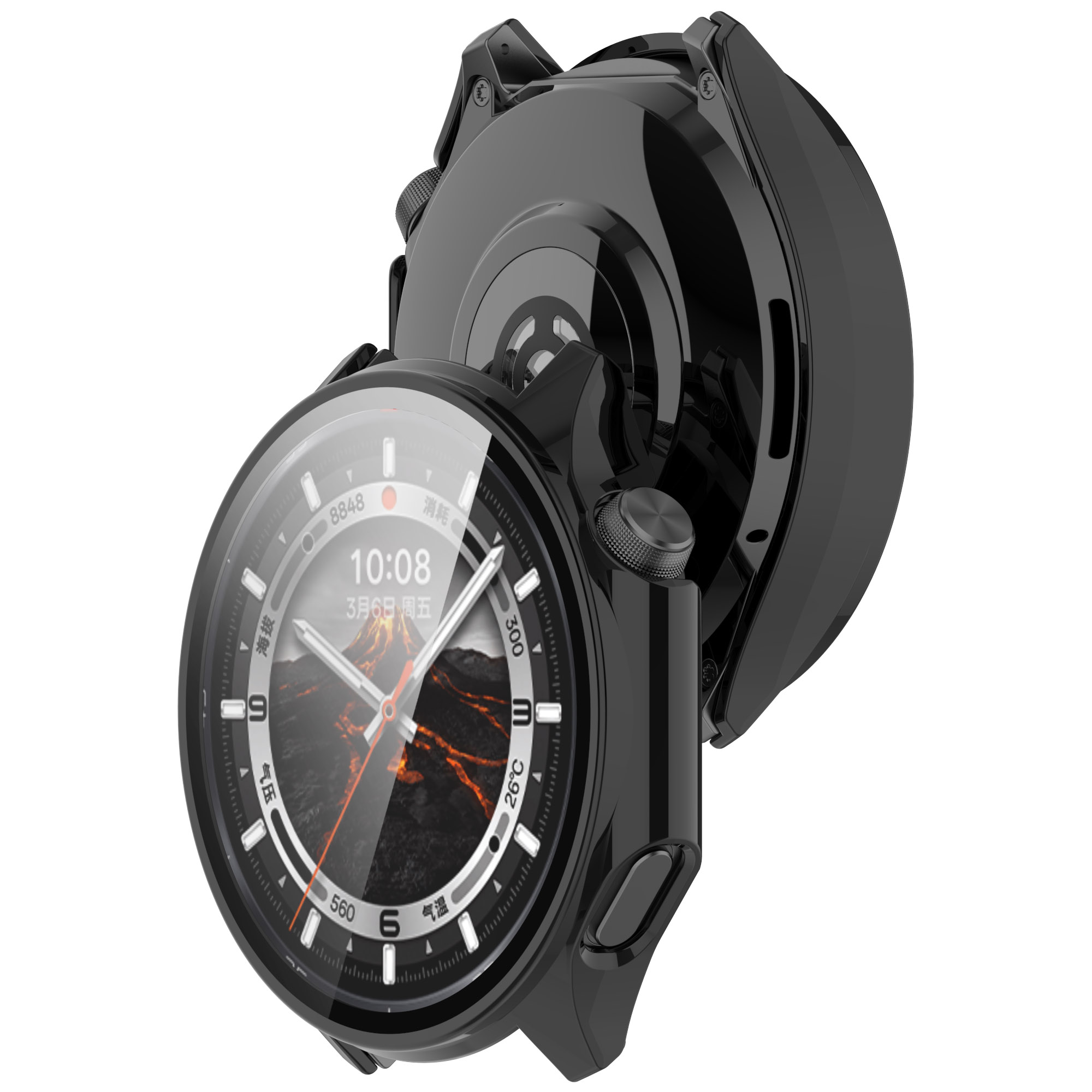 Cover Shell Case for OPPO Watch X2 with Tempered Glass Film for Watch 3 Screen Protector Film Cover Scratchproof Case