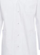 155 GSM Polyester 80% Cotton 20%White Plain Woven Patch Pocket Long Sleeve Doctor Medical Uniform