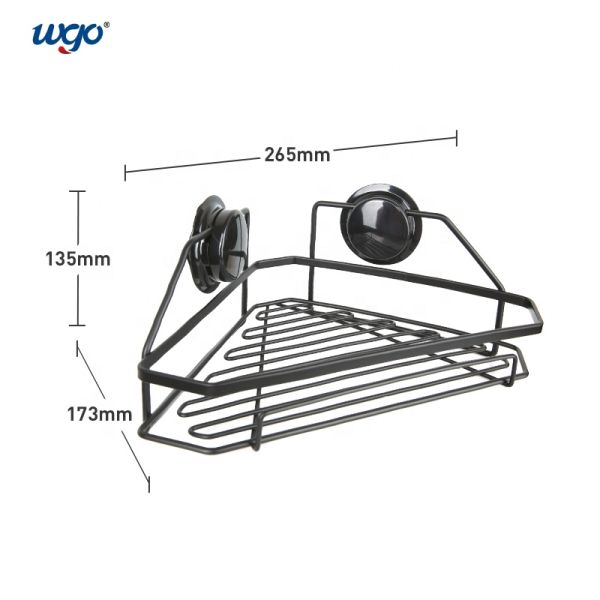 Чернота окислила вися угловую стену полки ливня установила OEM ISO9001 ODM полок