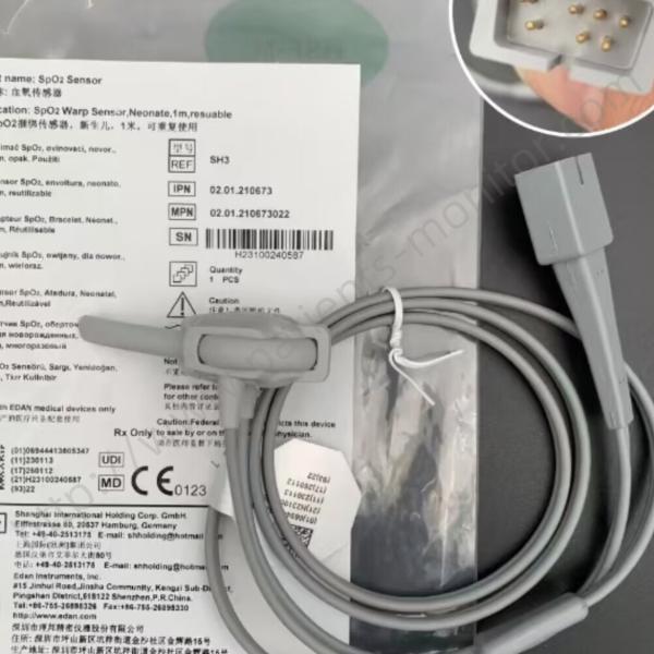 Edan SH3 Neonate Infant Wrap SpO2 Sensor Reusable 1M 02.01.110492 02.01.110492018 For Hospital