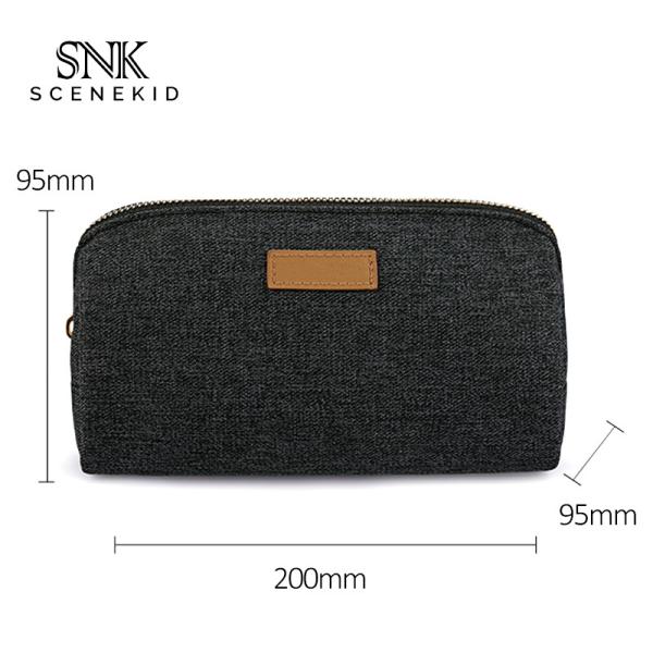 Multifunction Pure Color Custom Logo Zipper Makeup Pouch Triangular Bag