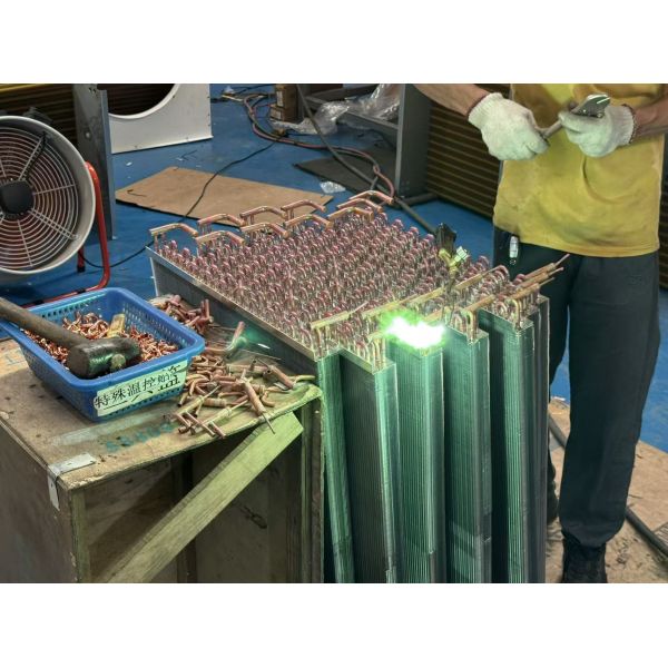 Refrigeration Spare Parts Water Chiller Plate Type Coil Air Cooled Aluminum Copper Tube Condenser High Efficiency Cold Storage 1