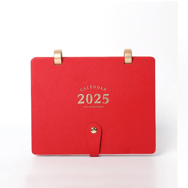 Customized Pu Leather Table Calendar Planner Agenda Diary Office Supplies