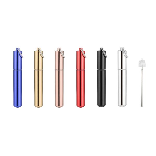Food Grade Collapsible Stainless Steel Straw Juice Drinking