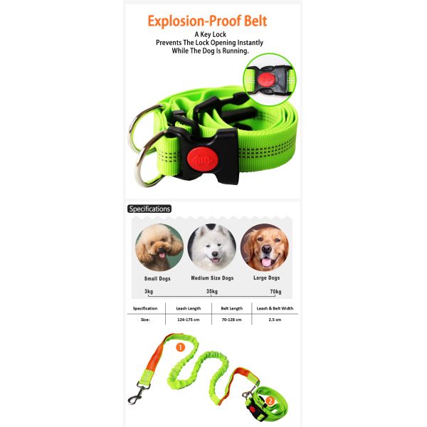 Long Rope Nylon Webbing Reflective Safty Belt Pet Dog Leash