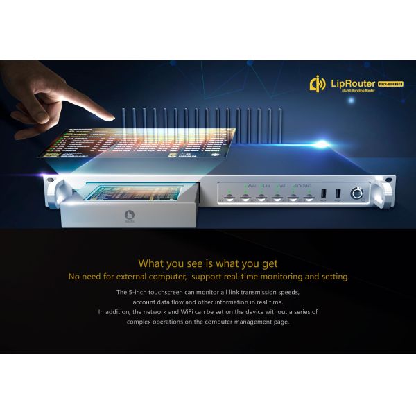 Retira o 4G 5G Rack Multi Sim Bonding Router Multi Wan 8 Channel