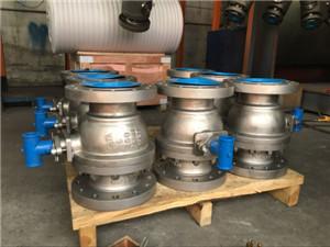 Stainless Steel Flange RF Trunnion mounted Ball Valve 6 300LB