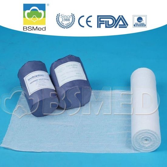 Surgical Absorbent Cotton Wool Gauze , Sterile Gauze Dressing 50m / 90m Length