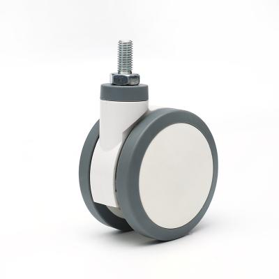 Fermant à clef le fil Rod Medical Caster Wheels de pivot de TPU roulette d'hôpital de 5 pouces
