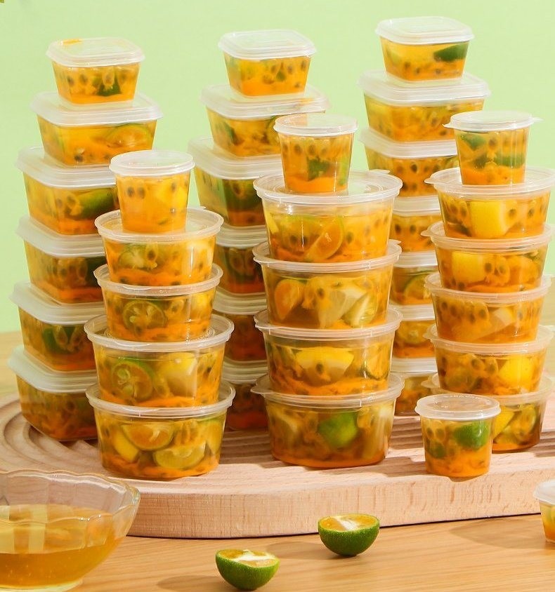 Disposable Sealed Sauce Cup Made of PP Material Ideal for Takeout Round or Square Shape