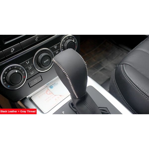 Black Leather Gear Shift Knob Cover for Land Rover Freelander 2 2007-2013 Automatic