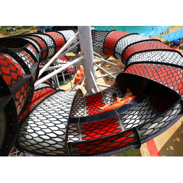Thrilling Giant Water Snake Slide For Adult / Outdoor Play Equipment