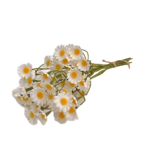 Wholesale from the manufacturer of ins chamomile artificial flower bouquets, small daisies, artificial flowers, living room decoration, table flowers, and decorative bouquets