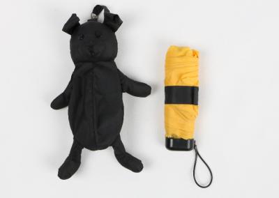 Ultra Mini Five Fold Umbrella Pocket Size With Black Uv Coating Inside