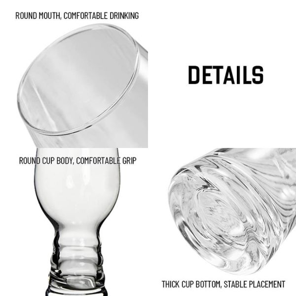 Verres sans danger pour les aliments. Verres de bière personnalisés de 12 à 17 onces. Vente en gros directe d'usine. Options de prix en vrac B2B.