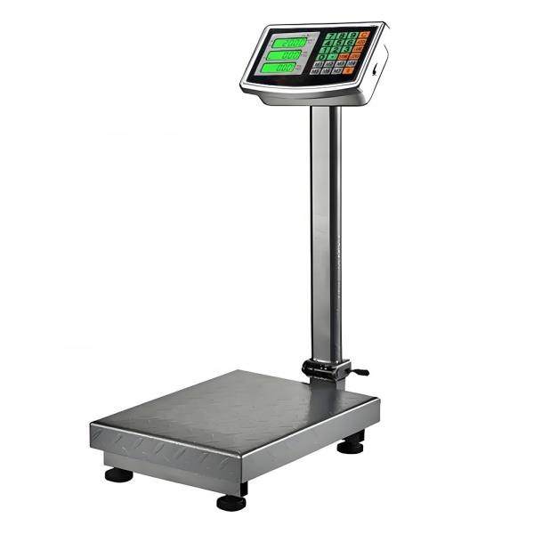 Balance de plate-forme postale de banc en acier au carbone de 150 kg/500 kg à affichage numérique électronique à échelle industrielle avec capteur de pression LCD