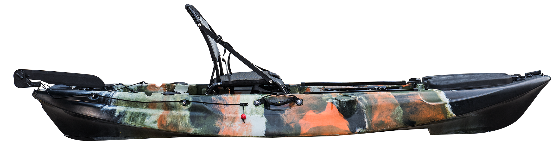 Blow Fitting Sea Fishing Kayak , Simple Black Color Single Man Canoe