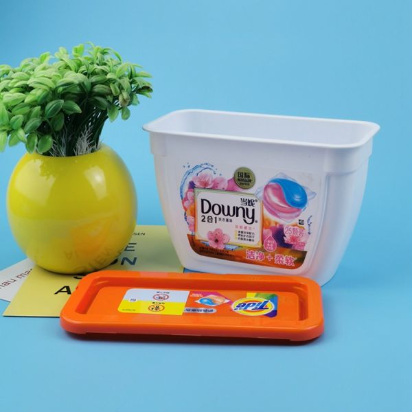 контейнеры капсулы порошка прачечной коробки прачечной ЛЮБИМЦА PP емкости 600g