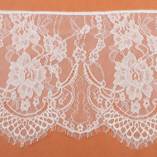 eyelash lace border/lace edged  / soft lace with Black / Ivory Double Color