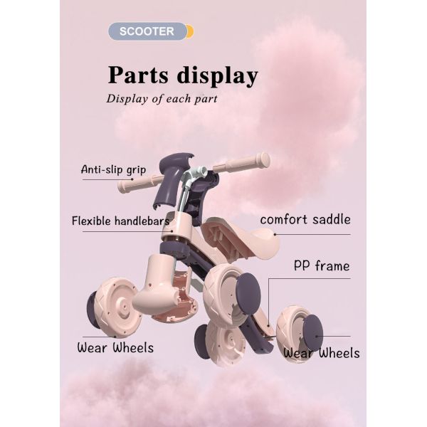 Возраст от 2 до 4 лет Без педалей Популярная езда на машине для детей Мини-велосипед