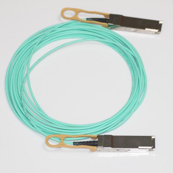AOC PVC Jacket QSFP+ Active Optical Cable / 50 Meter 100g Breakout Cable