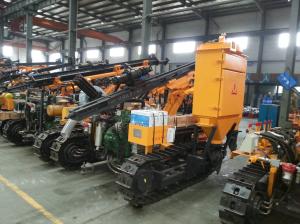 Crawler drilling rig with dust catcher for Quarry , Highway , Water and
