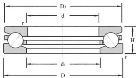 Учет точности P0 P6 51109 Подшипник крутящейся плиты из хромной стали для промышленного оборудования