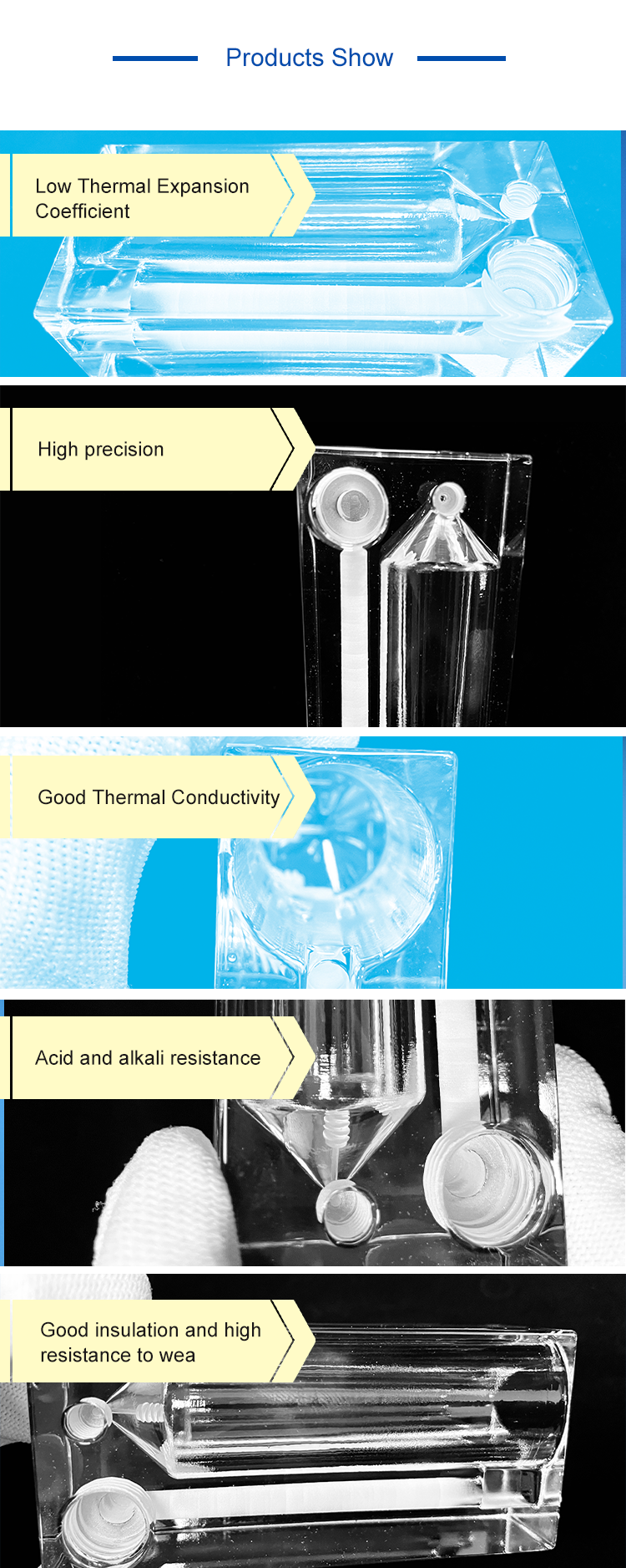 Excellent Optical Clarity Quartz Rinse Tank for Custom Quartz Apparatus Optimize Process