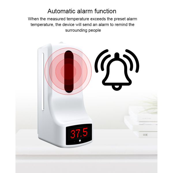 1000ml Touchless Sanitizer Dispenser With Infrared Fever Measure Device