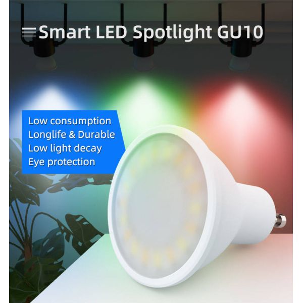 LED Spotlight Lamp Lighting LED Lights Downlight Mr16 Gu10 5w Wi-fi Rgbw Smart Bulb