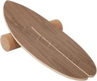 Planche d'équilibre en bois planche de surf intérieure style de surf fitness à domicile avec roue pour l'exercice, l'entraînement athlétique et les sports de planche
