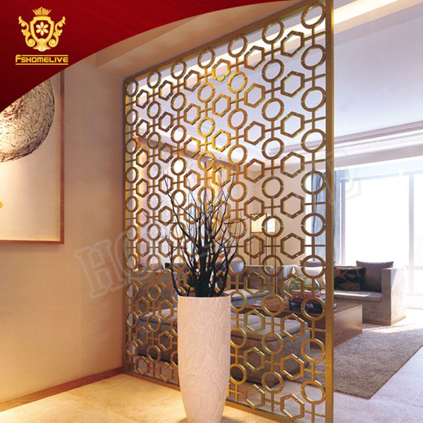 Laser cut stainless steel Polished/ Satin Brushmetal screen for interior decoration