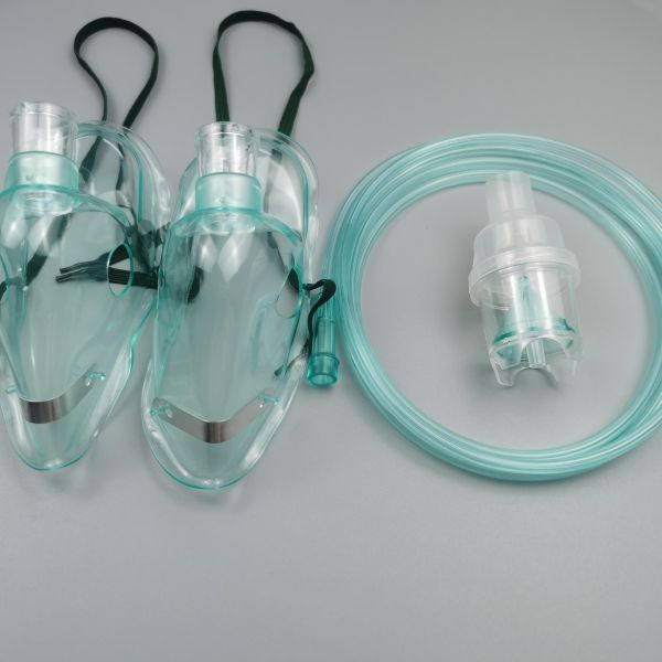 Medical-Grade Disposable Oxygen Mask with Leak-Proof Nebulizer Cup for Effective Respiratory Therapy