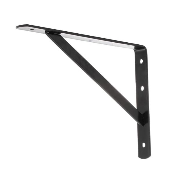 Специальное покрытие 12x8 Black Power Heavy Duty Triangle Shelf Bracket и процесс бурения