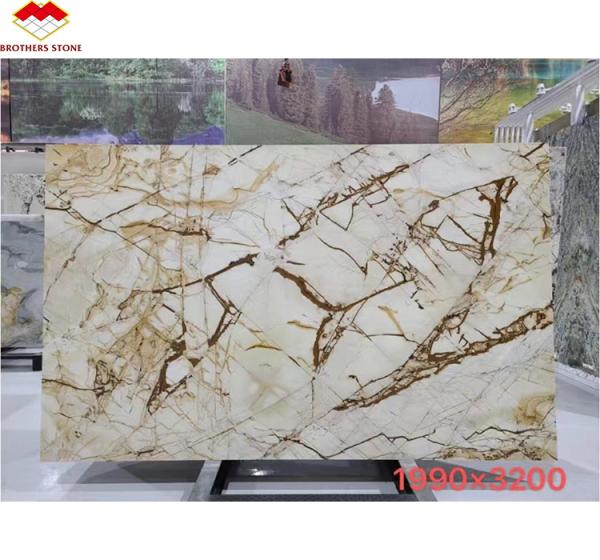 Blue Roma Quartzite Big Slab Suitable for Hotel Interior Wall and Kitchen Countertop