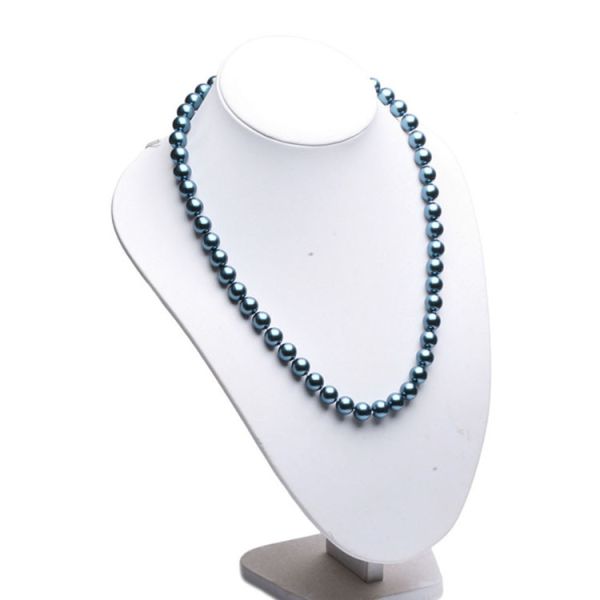 Luxury Luster Blue Round 10mm Shell Pearls Necklace 22 inches (N10612)