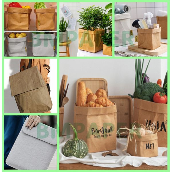 0.55 мм 0,6 мм Промываемая целлюлозная волокна kraft бумаги для цветочного растения горшка