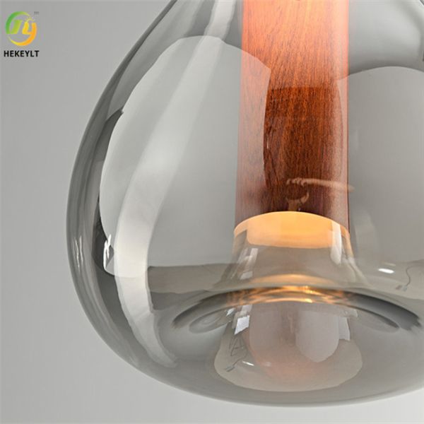 Chrome E27 алюминиевый и стеклянный и закоптелый серый привесной свет для крытого оформления