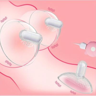 Woman Nipple Suction Cup USB Waterproof Breast Massage Vibrator Remote Control