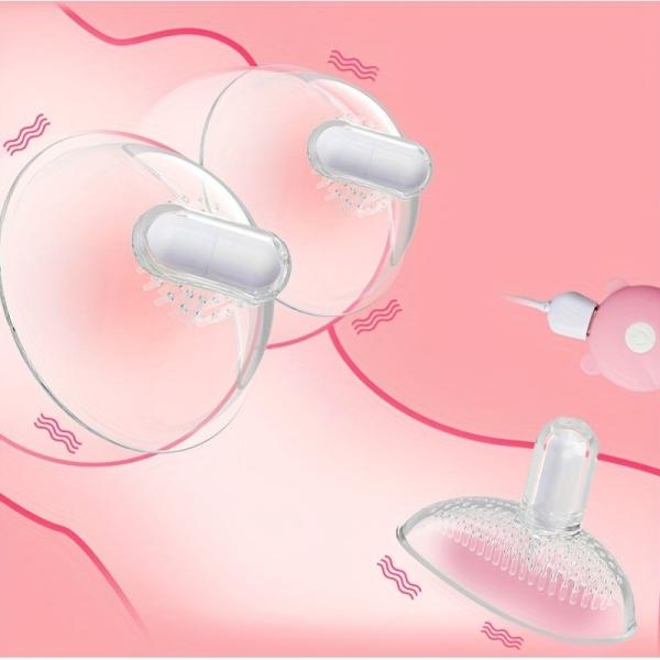 Woman Nipple Suction Cup USB Waterproof Breast Massage Vibrator Remote Control