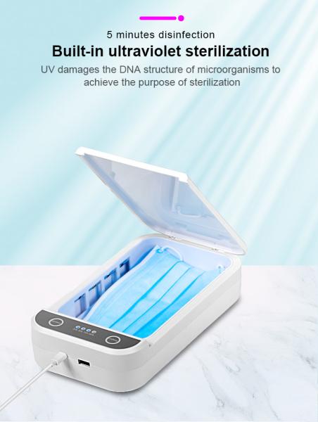 99.9% Kill Bacteria Mobile Phone Disinfection Box Esterilizadora Telefono UV