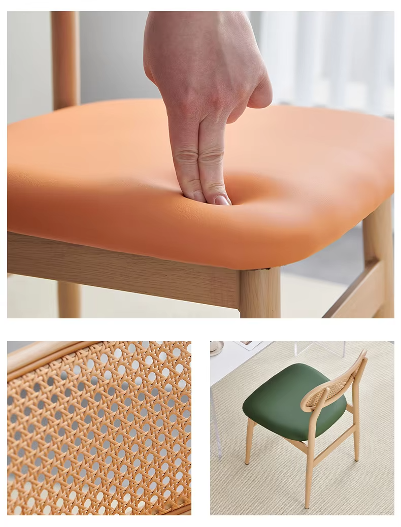 OEM ODM Wood Rattan Dining Chair Wicker And Wood Dining Chairs