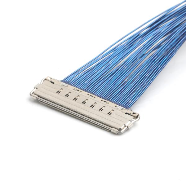 40-Pin 0.4mm Pitch Micro-Coaxial Cable Assembly, 40AWG Shielded, 50Ω
