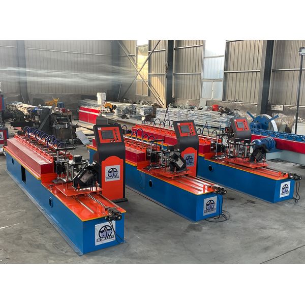 “China Factory 49mm 69mm Two Sizes 2 In 1 Double Rows Stud Roll Forming Machine Servo Driving Drywall Profile Forming Machine”
