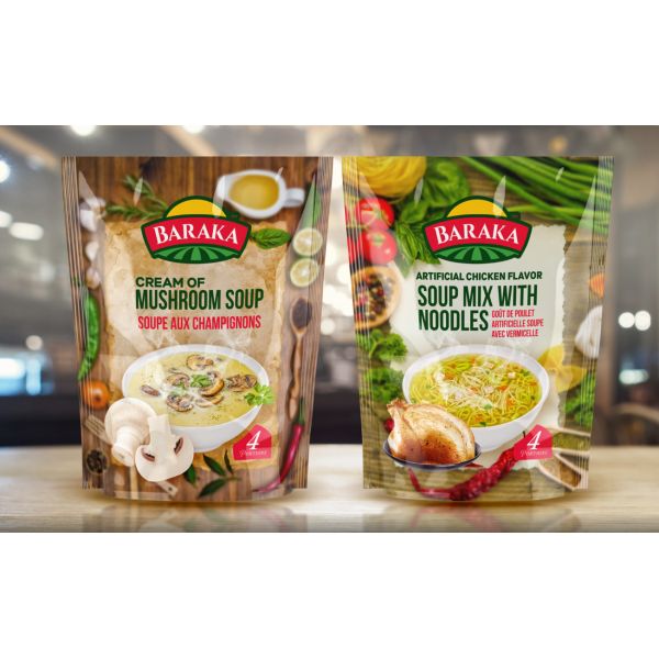 250g 500g 1kg Stand Up Soup Pouches , Moisture Proof Stand Up Bags